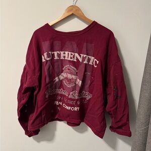 Authentic Burgundy Graphic Sweatshirt